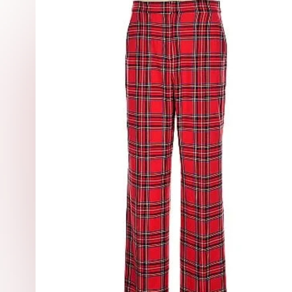JCrew Red Tartan Pants NWT